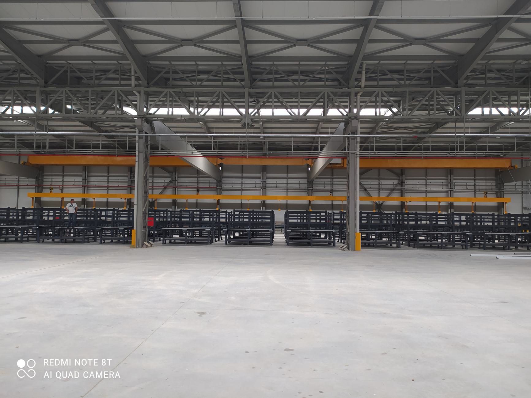 VITEK, Skoplje, dve dvogredne mosne dizalice nosivosti 2 x 6,3 t (I+II+III+IV), raspona 24 m